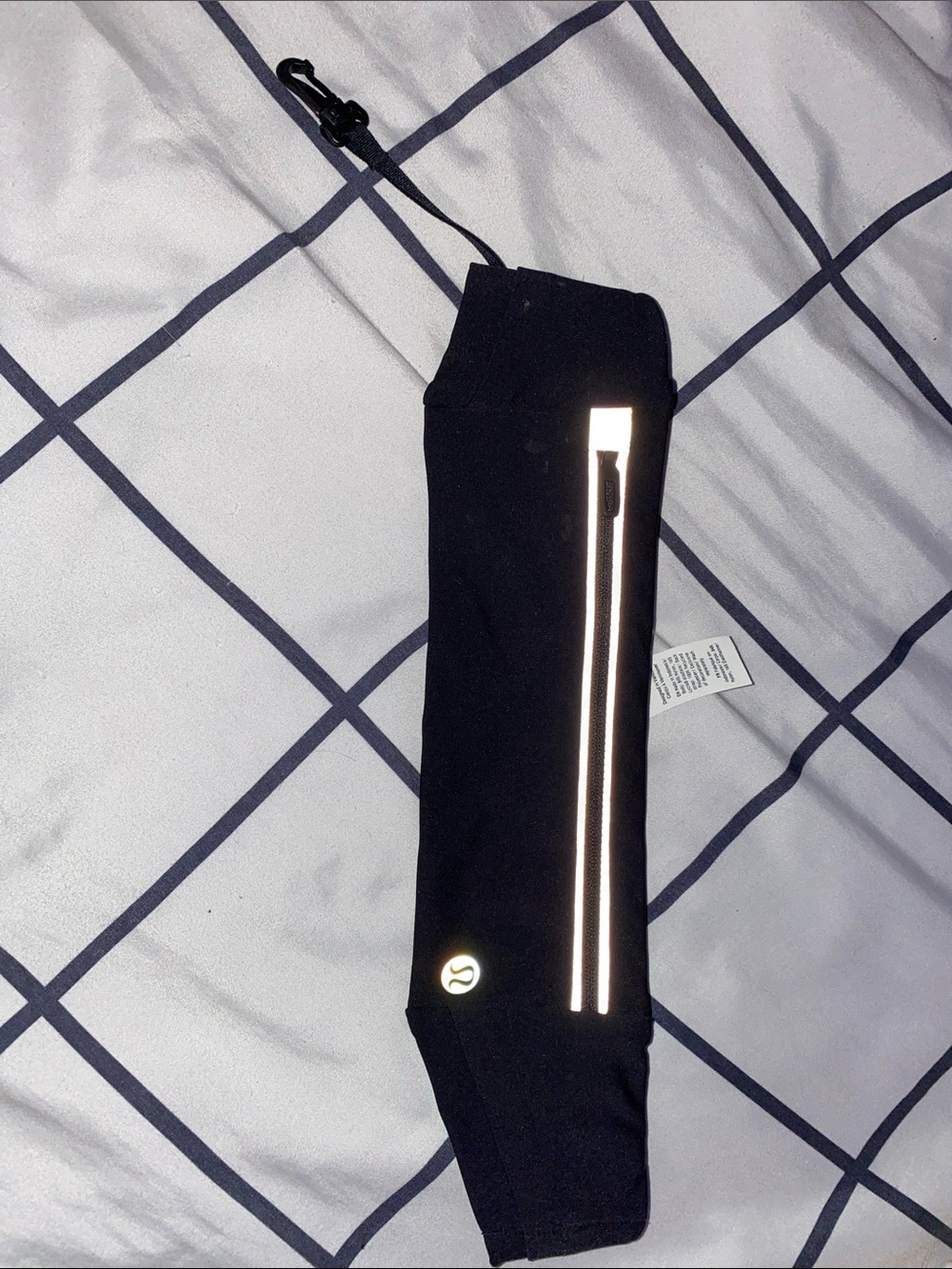lululemon Black Reflective Strip Running Waist Pouch